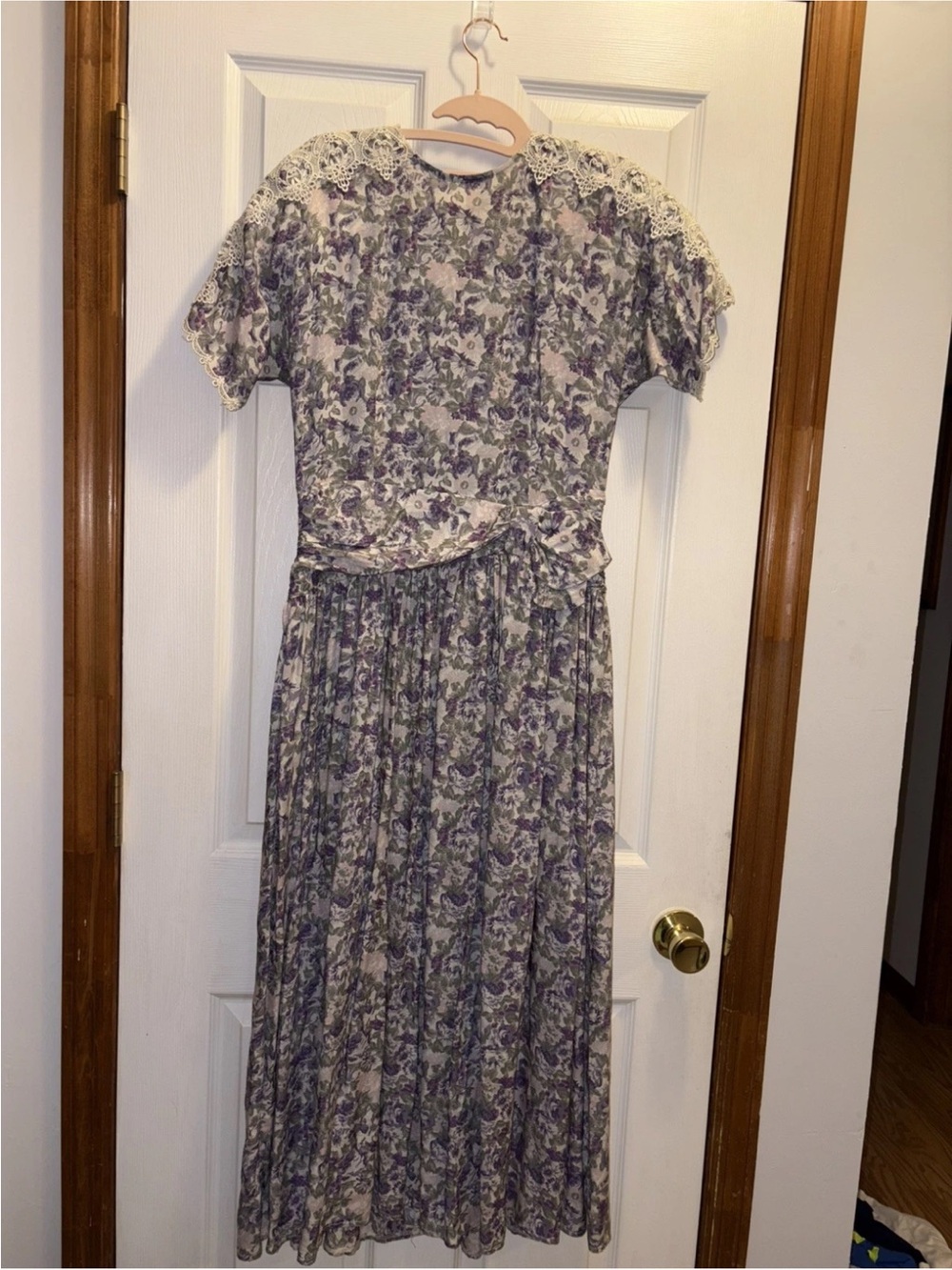 Scott McClintock Vintage Floral Cottagecore Dress Prairie Style Lace size 10